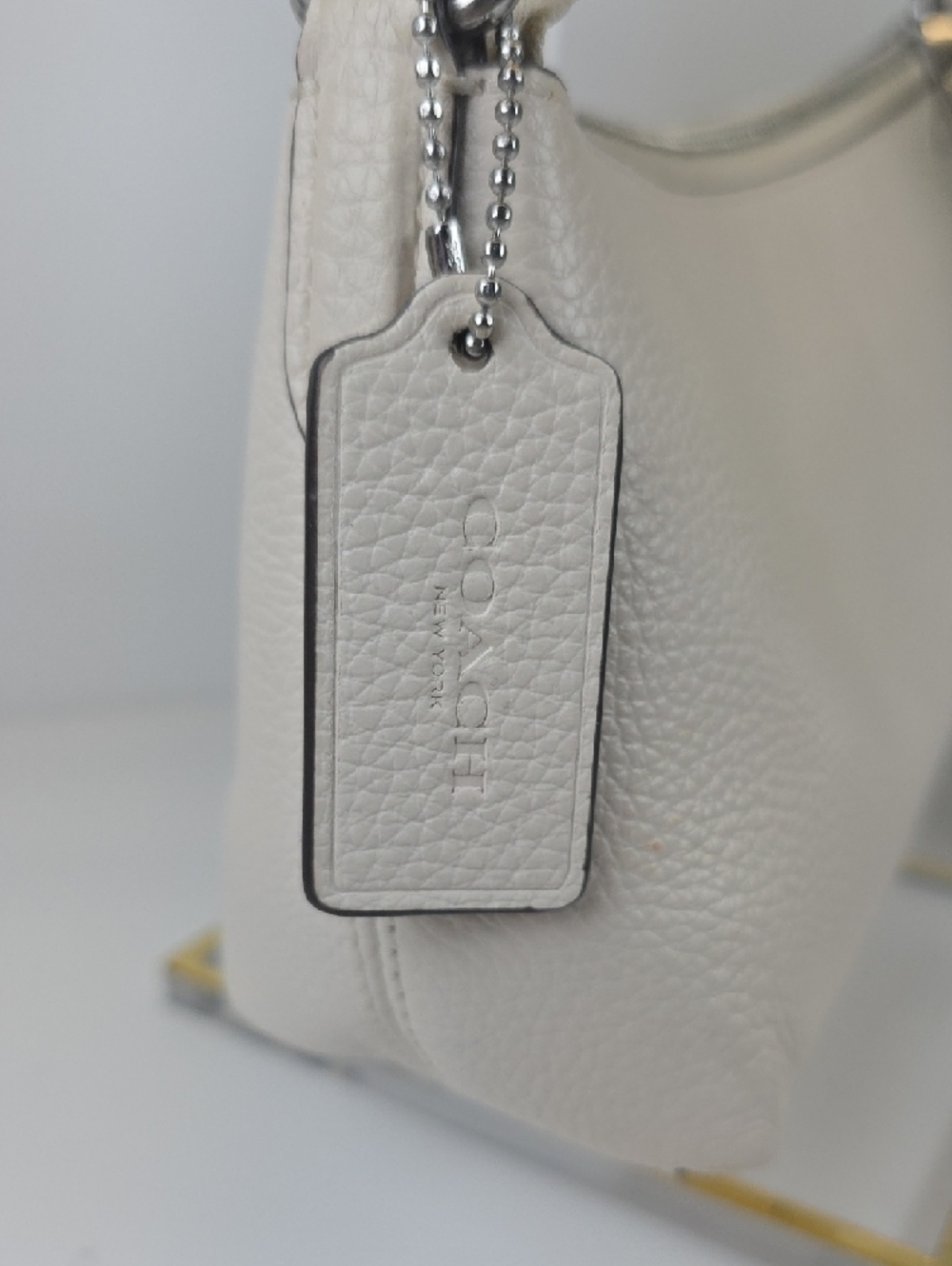Coach Charlotte Hobo White Ivory Shoulder Hand Bag - Picture 6 of 13